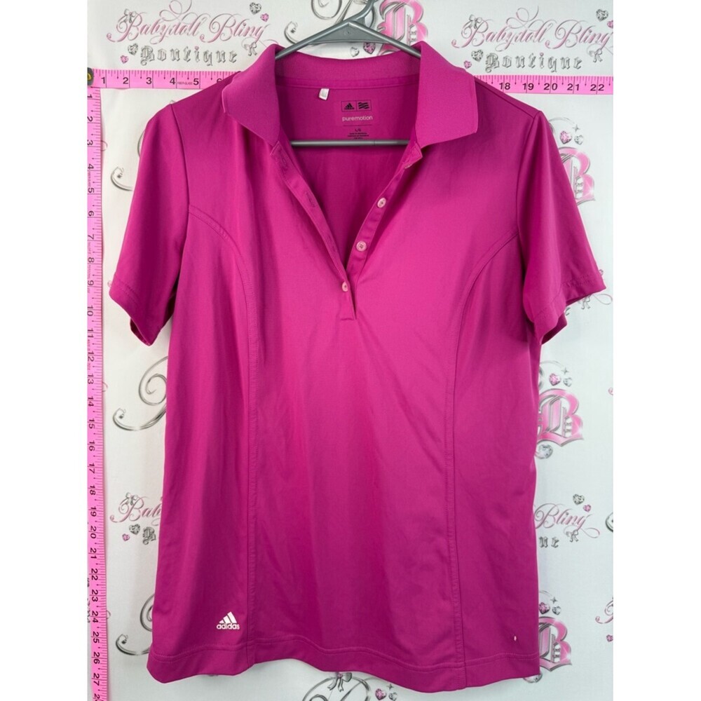 adidas pure motion T-shirt collard bright Women's Pink Short-Sleeve Polo